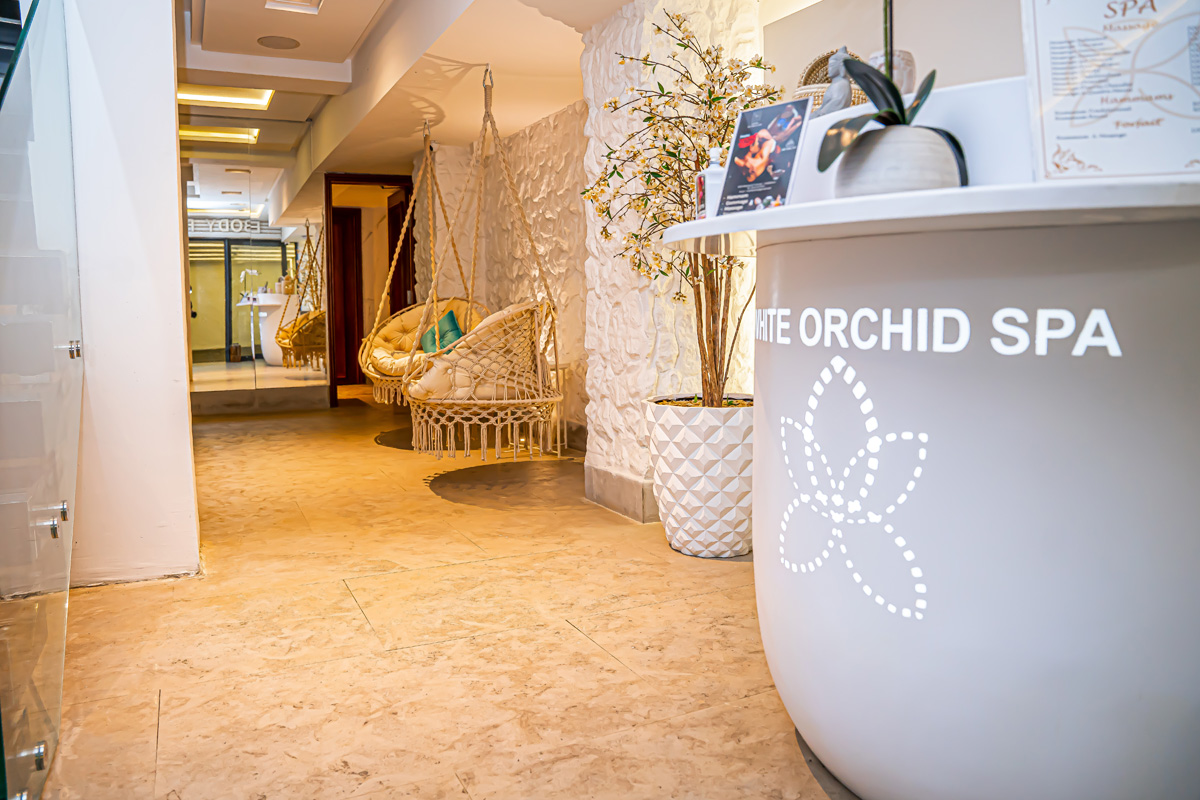 Accueil du White Orchid Spa au One Hotel Casablanca